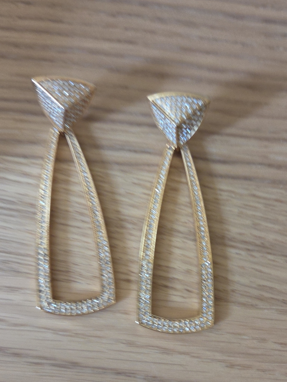 Rachel Zoe Box of Style Gold Pave Open Drop Earrings